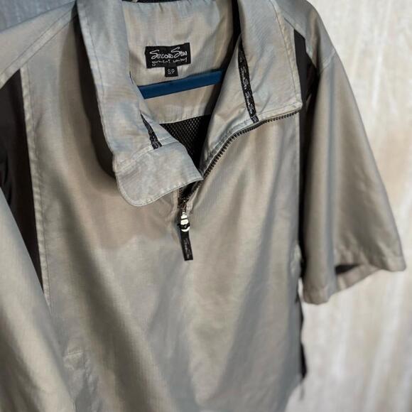 🚨$9🚨 Y2k Second Skin Silver Hydraproof Lightweight Shirt Jacket - Picture 3 of 11